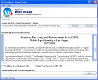   Microsoft Word 2007 Repair Document