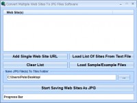   Convert Multiple Web Sites To JPG Files Software