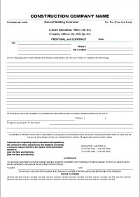   Proposal and Contract Template