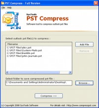   Compress Outlook PST File